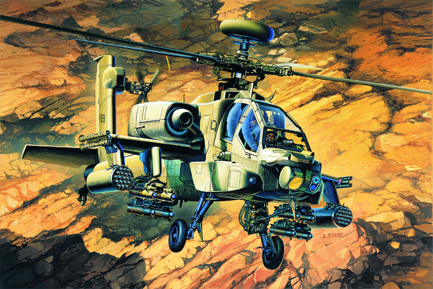 Model Kit vrtulník 12262 - AH-64A (1:48)