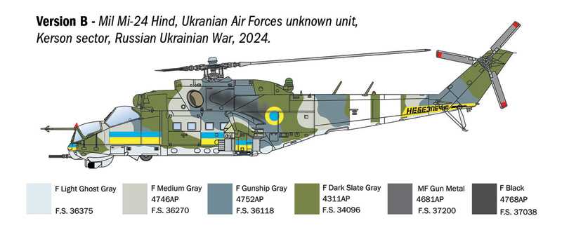 Model Kit vrtulník 1432 - Mil Mi-24 P /Mil Mi - 35 P (1:72)