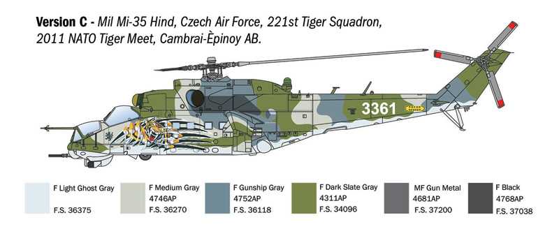 Model Kit vrtulník 1432 - Mil Mi-24 P /Mil Mi - 35 P (1:72)