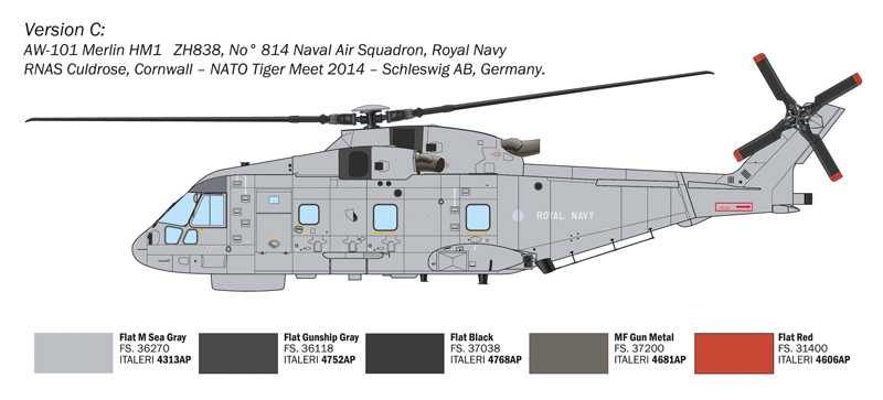 Model Kit vrtulník 1486 - AW-101 Merlin HM.1 (1:72)