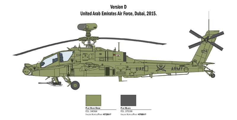 Model Kit vrtulník 2748 - AH-64D LONGBOW APACHE (1:48)