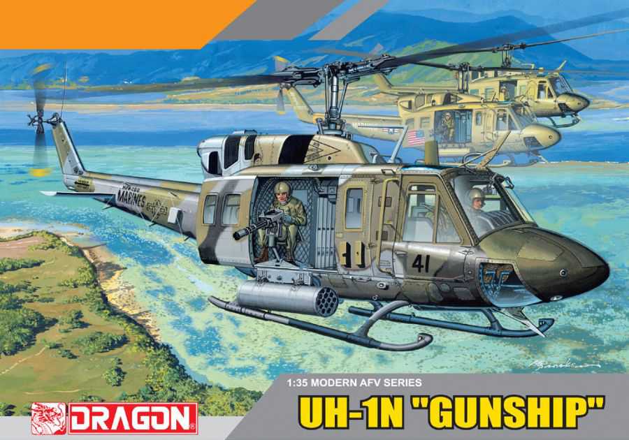 Model Kit vrtulník 3540 - UH-1N "GUN SHIP" (1:35)