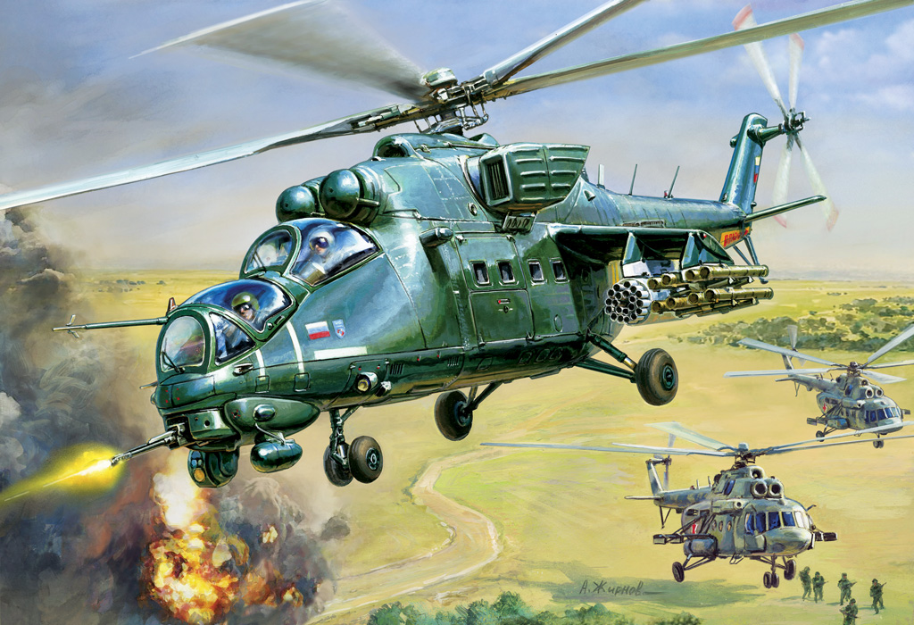 Model Kit vrtulník 7276 - Mil MI-35M HIND E (1:72)
