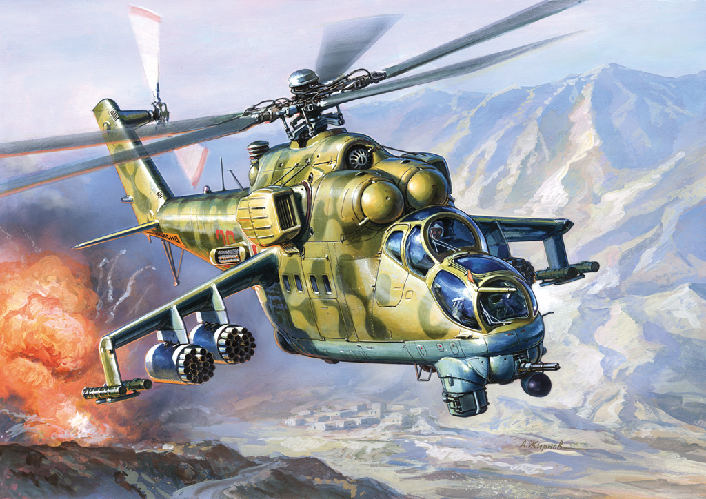 Model Kit vrtulník 7293 - MIL MI-24V/VP Hind E (1:72)
