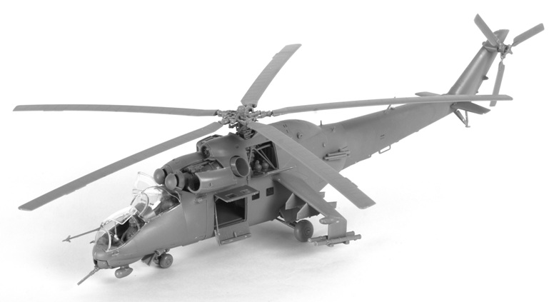 Model Kit vrtulník 7293 - MIL MI-24V/VP Hind E (1:72)