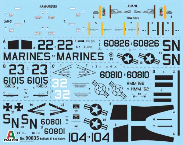 Model Kit vrtulník 90835 - AH-1T Sea Cobra (1:48)