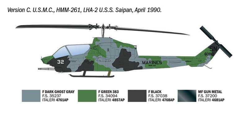 Model Kit vrtulník 90835 - AH-1T Sea Cobra (1:48)