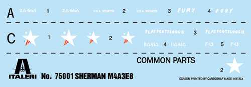 Model Set tank 75001 - M4A3E8 Sherman Fury (1:56)