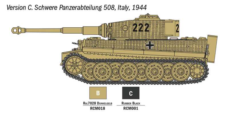Model Set tank 75002 - Pz. Kpfw. VI Tiger I Ausf. E (1:56)