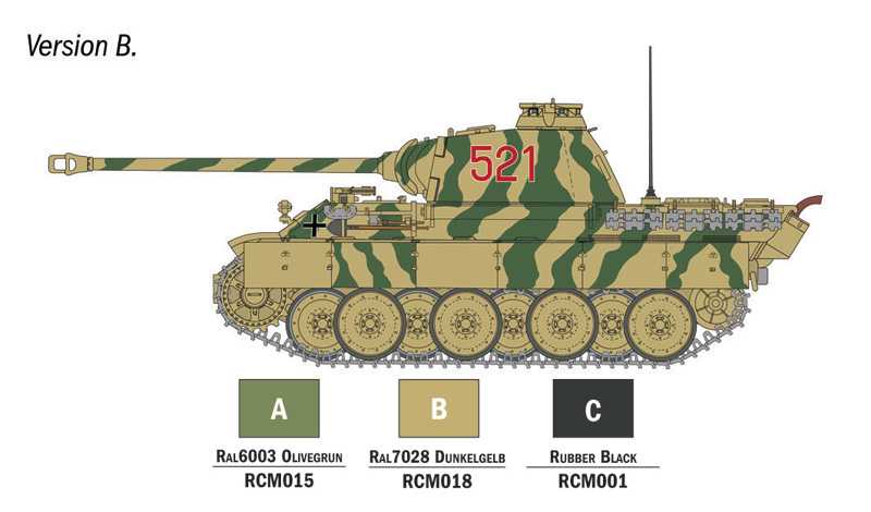 Model Set tank 75003 - Panther Sd.Kfz.171 Ausf. A (1:56)