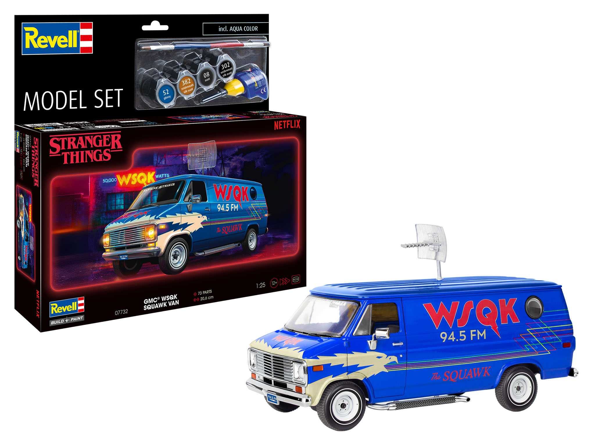 ModelSet STRANGER THINGS auto 67732 - GMC® WSQK Squawk Van (1:25)