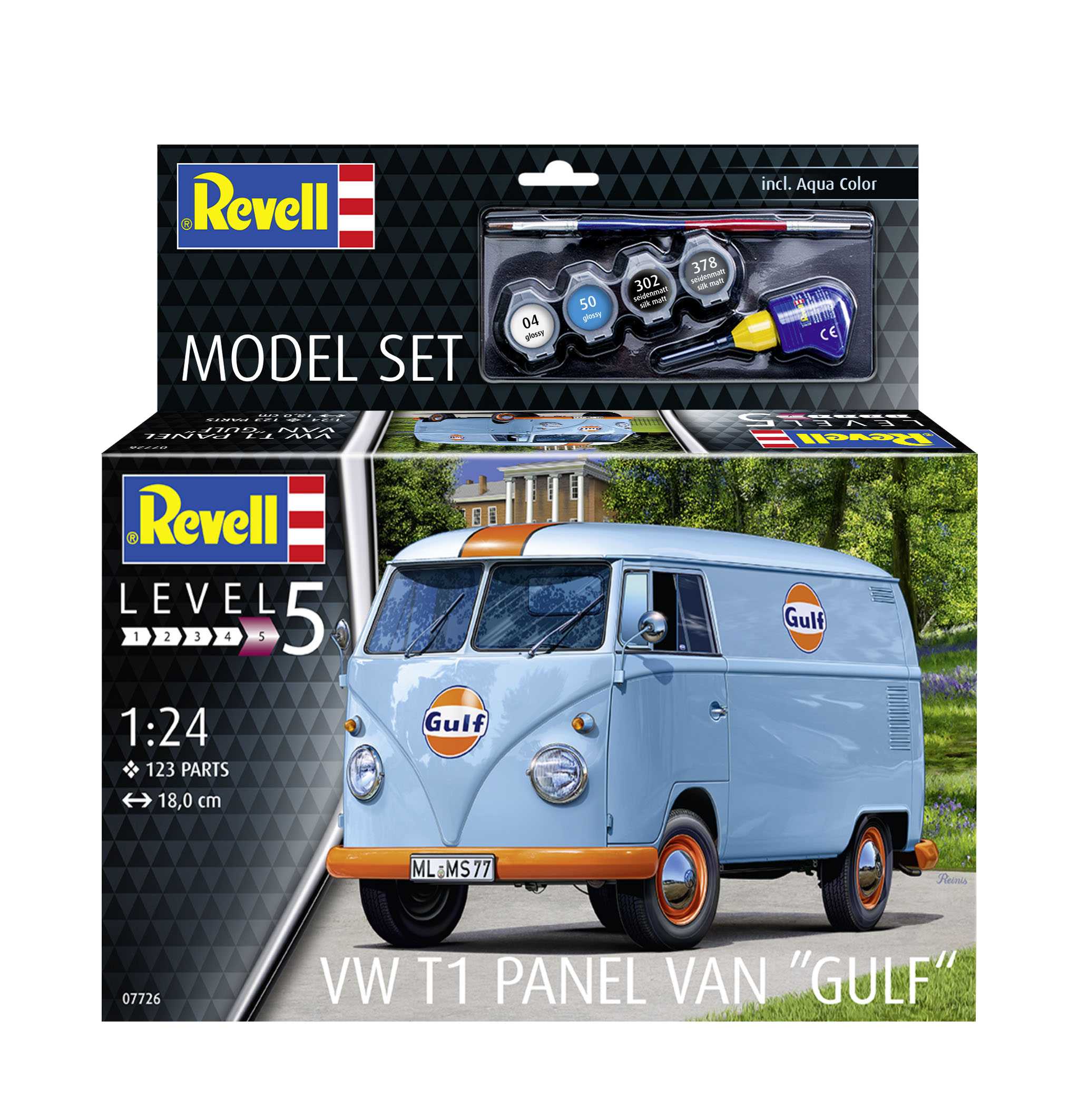 ModelSet auto 67726 - VW T1 Panel Van (Gulf Decoration) (1:24)