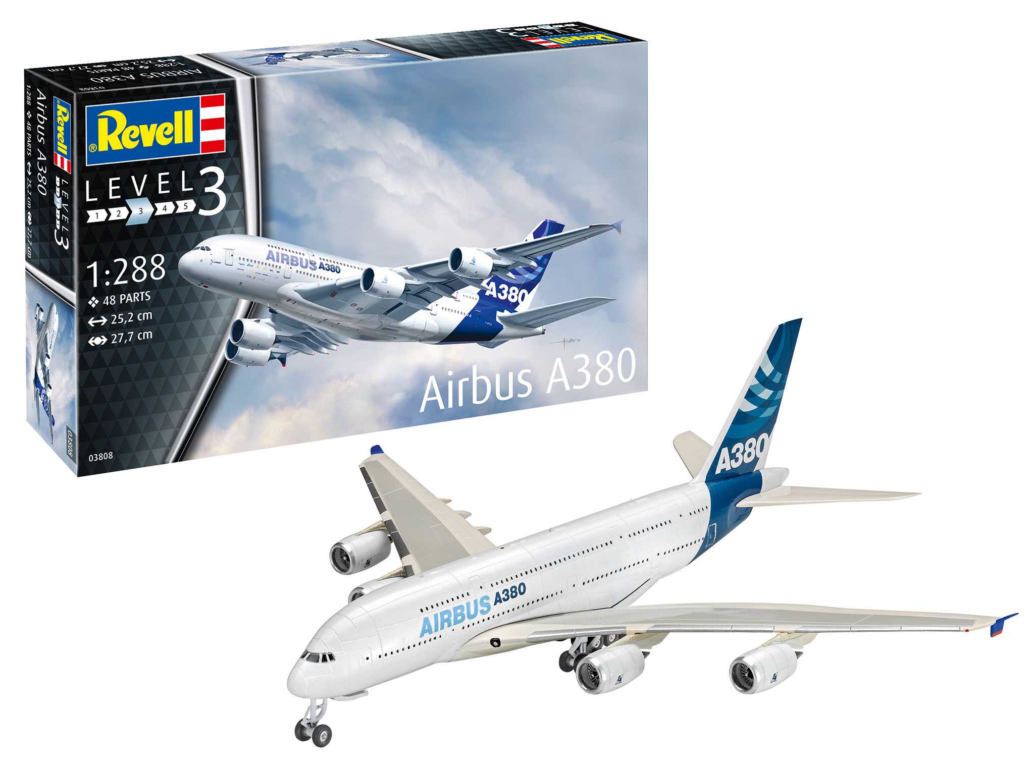 ModelSet letadlo 63808 - Airbus A380 (1:288)