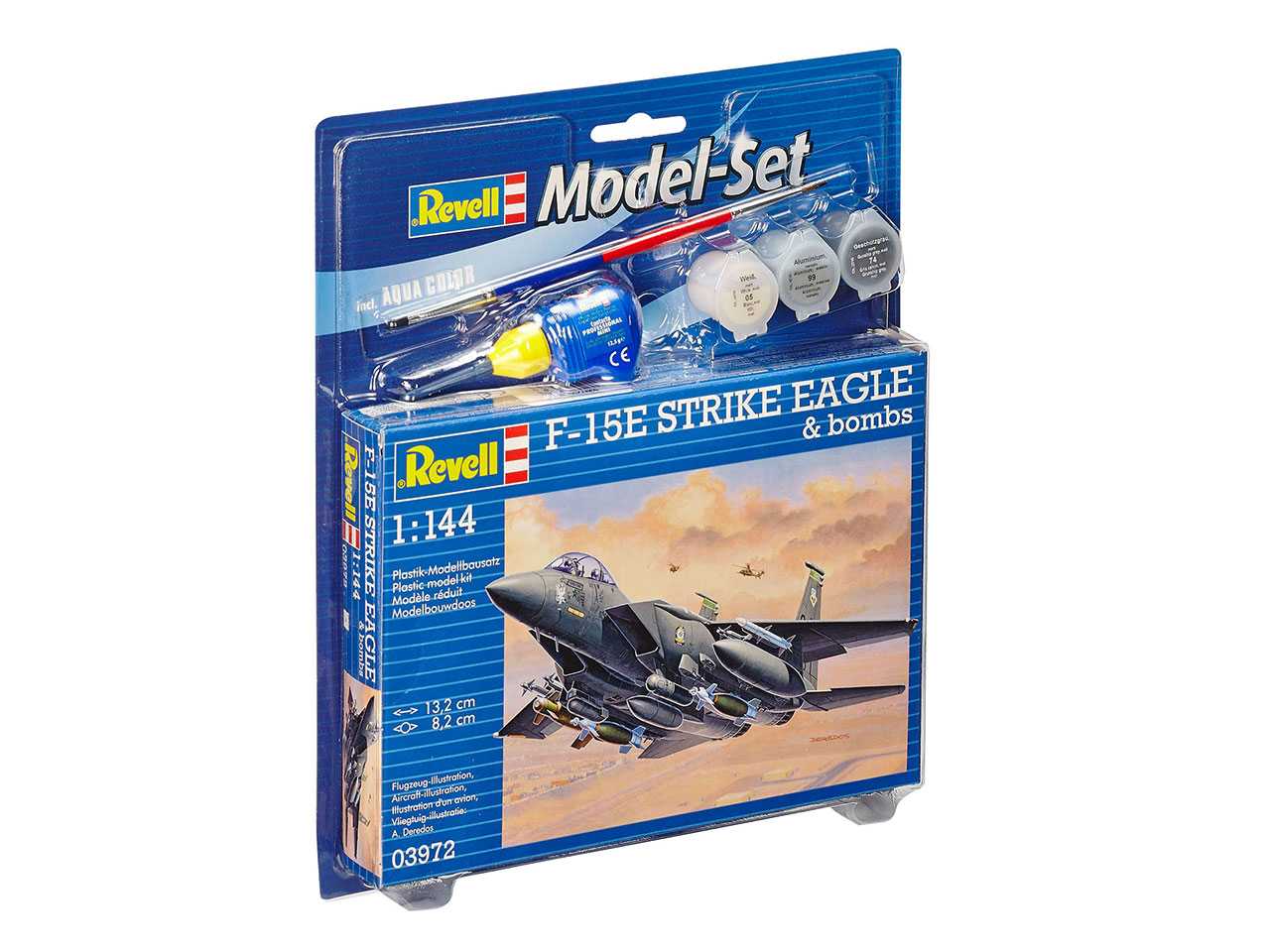 ModelSet letadlo 63972 - F-15E Strike Eagle & bombs (1:144)
