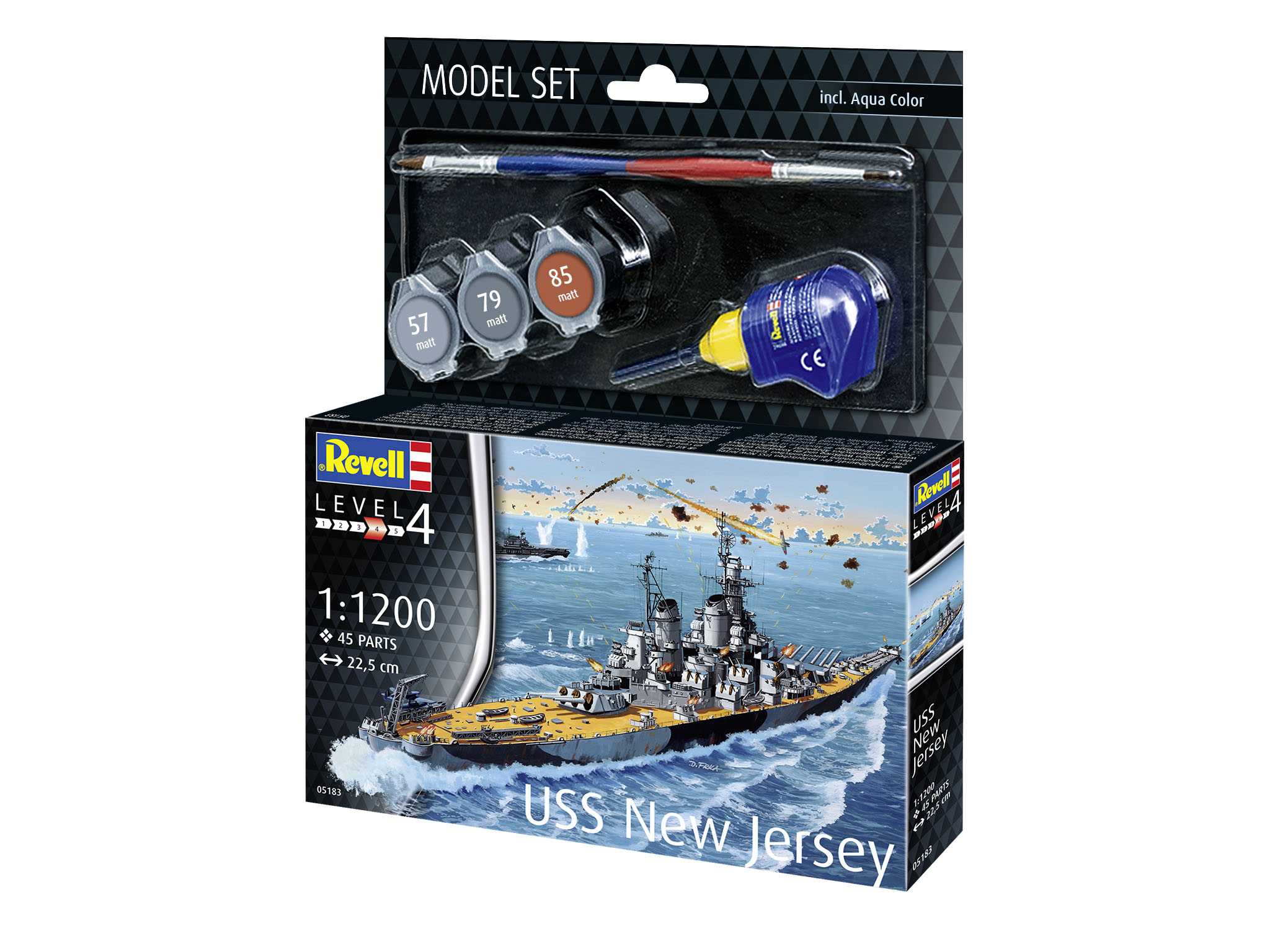 ModelSet loď 65183 - Battleship USS New Jersey (1:1200)