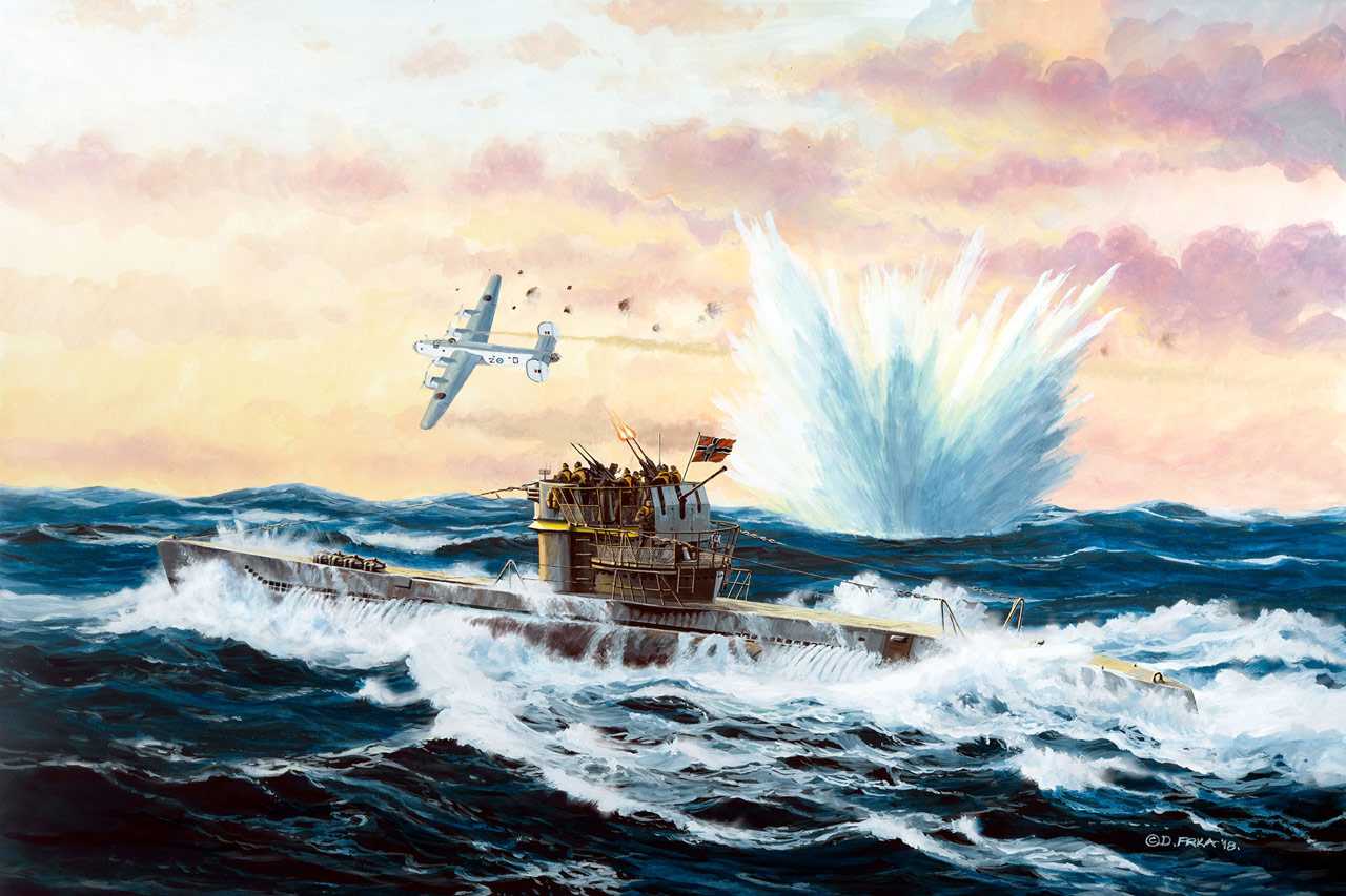 ModelSet ponorka 65154 - German Submarine Type VII C/41 (1:350)