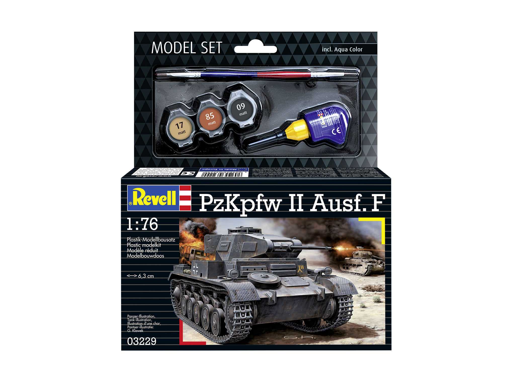 ModelSet tank 63229 - PzKpfw II Ausf. F (1:76)