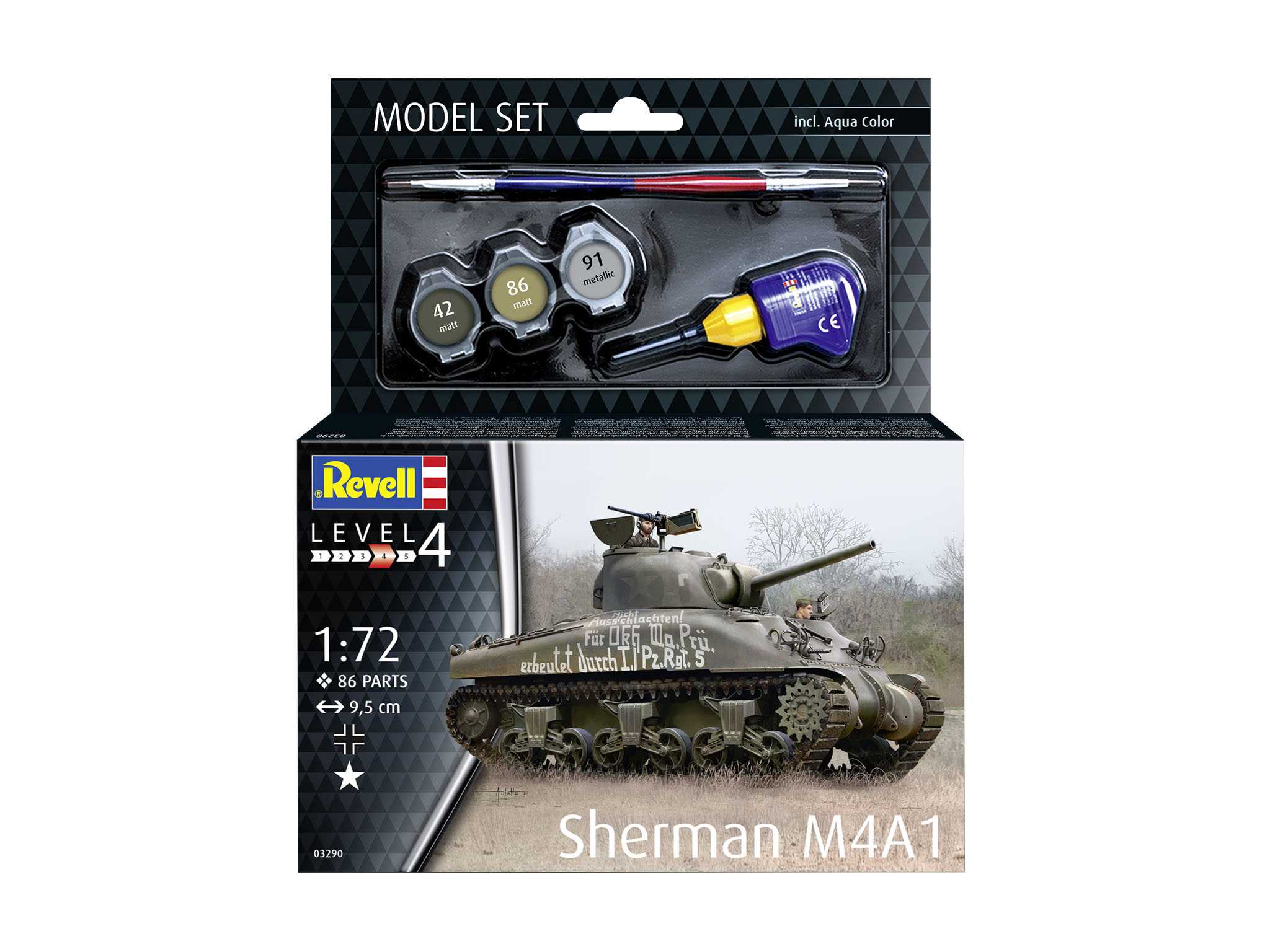 ModelSet tank 63290 - Sherman M4A1 (1:72)