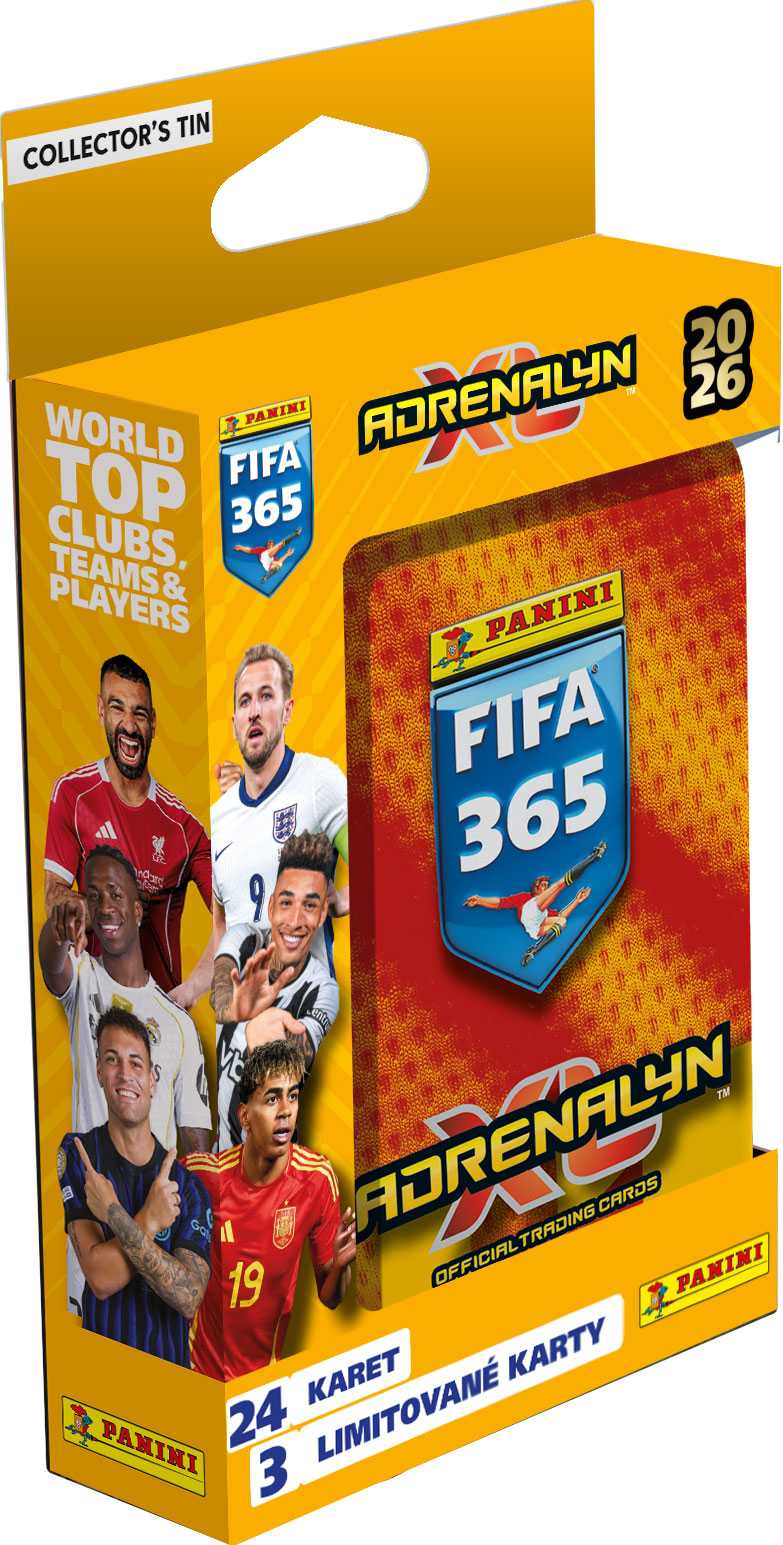 PANINI FIFA 365 2025/2026 - ADRENALYN - plechová krabička (pocket)