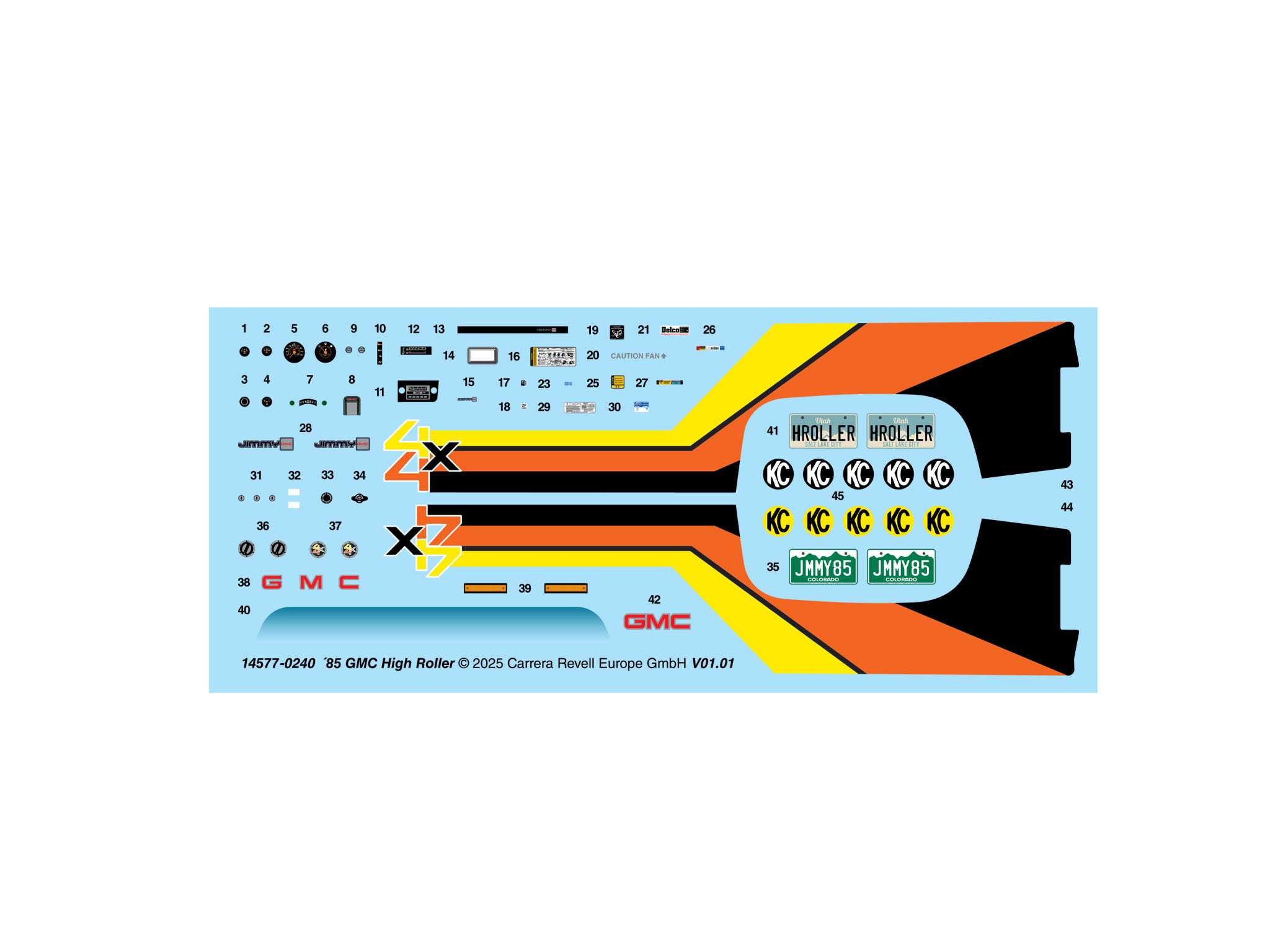 Plastic ModelKit MONOGRAM auto 4577 - 85 GMC Jimmy High Roller (1:25)