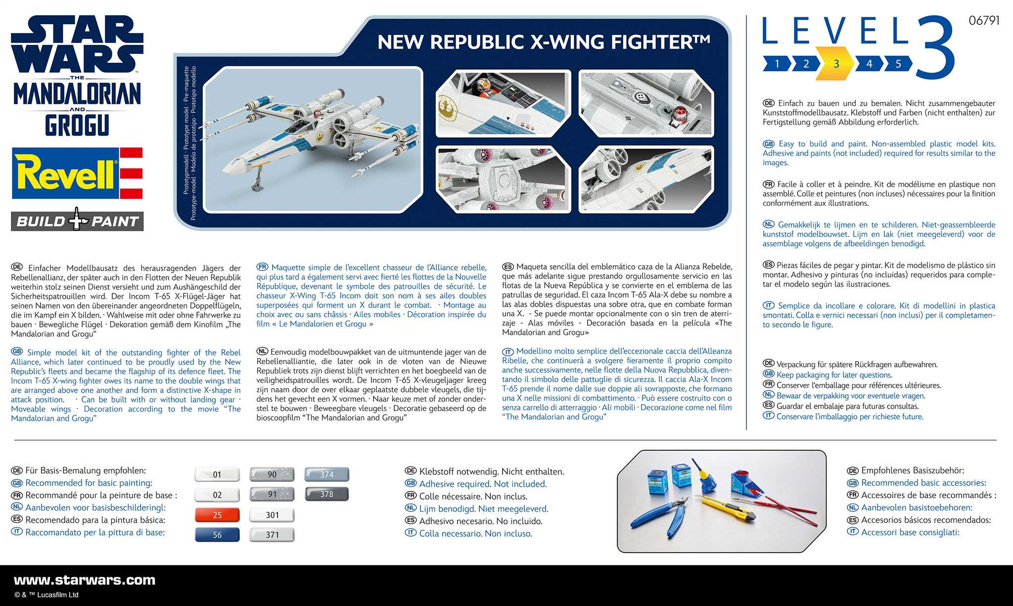 Plastic ModelKit SW 06791 - The Mandalorian: X-Wing Fighter (1:57)