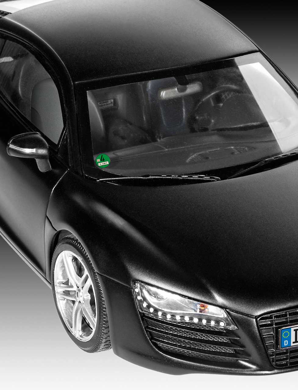 Plastic ModelKit auto 07057 - Audi R8 black (1:24)