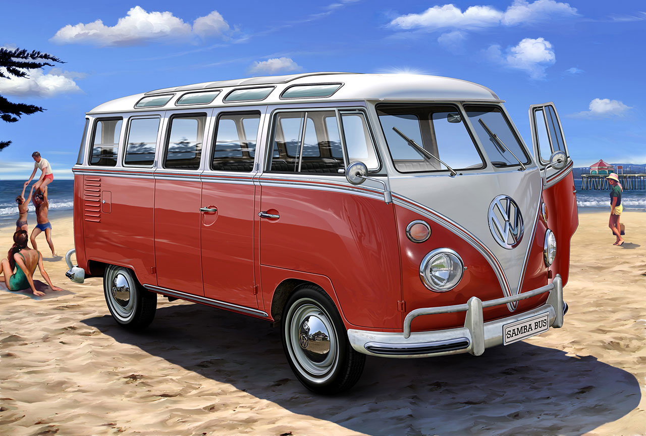 Plastic ModelKit auto 07399 - VW T1 SAMBA BUS (1:24)