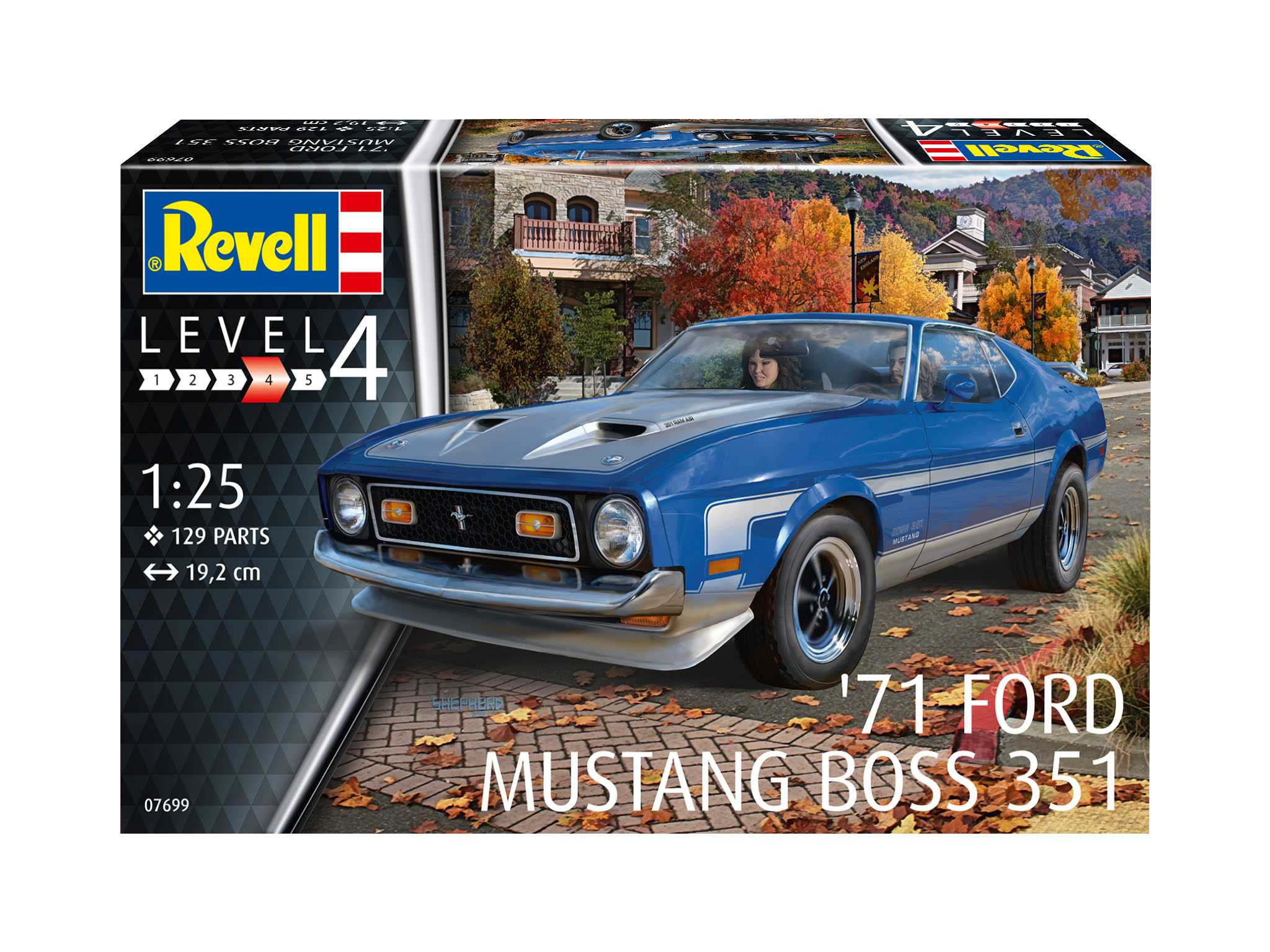 Plastic ModelKit auto 07699 - 71 Ford Mustang Boss 351 (1:25)
