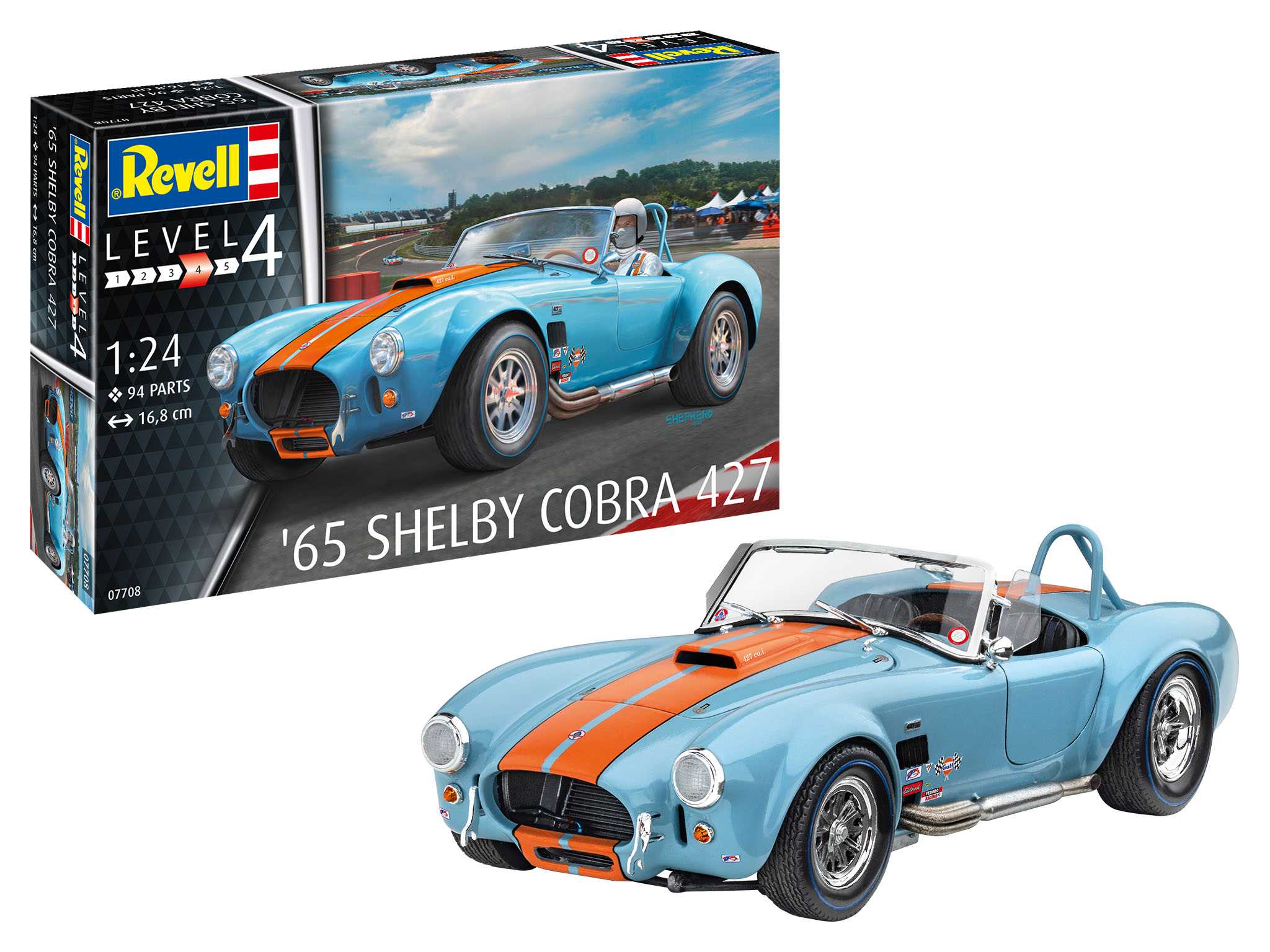 Plastic ModelKit auto 07708 - 65 Shelby Cobra 427 (1:24)