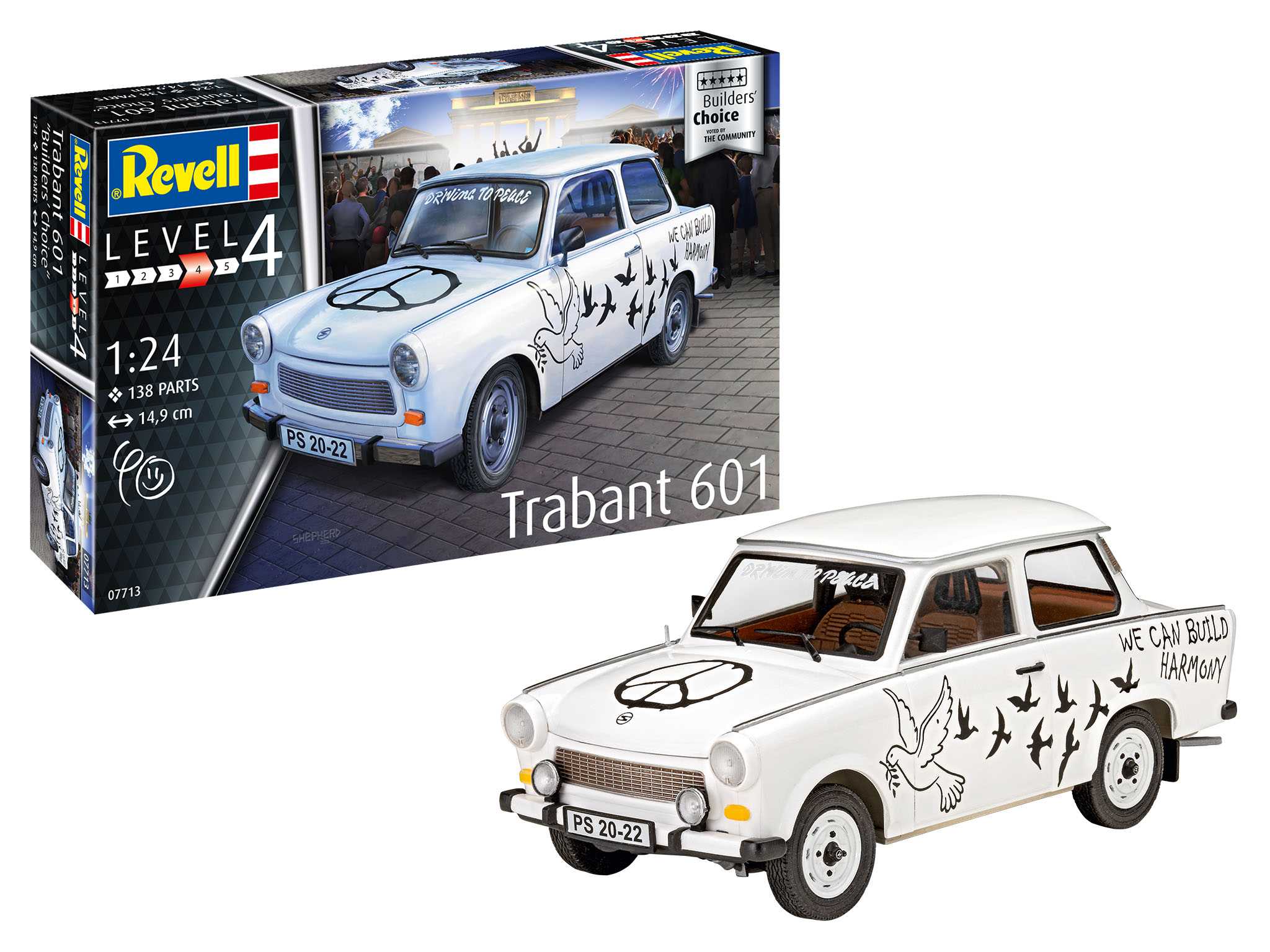Plastic ModelKit auto 07713 - Trabant 601S "Builder's Choice" (1:24)