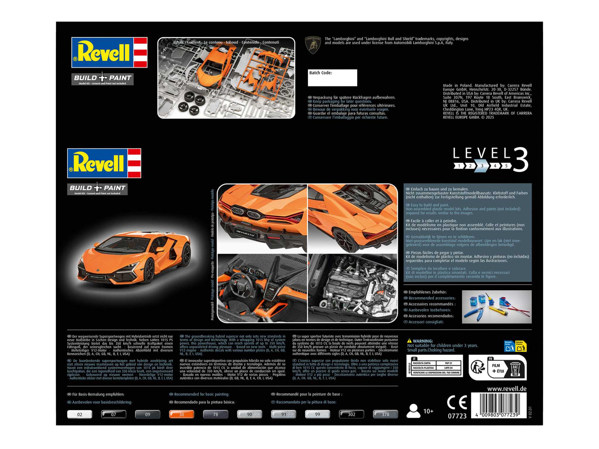 Plastic ModelKit auto 07723 - Lamborghini Revuelto (1:24)