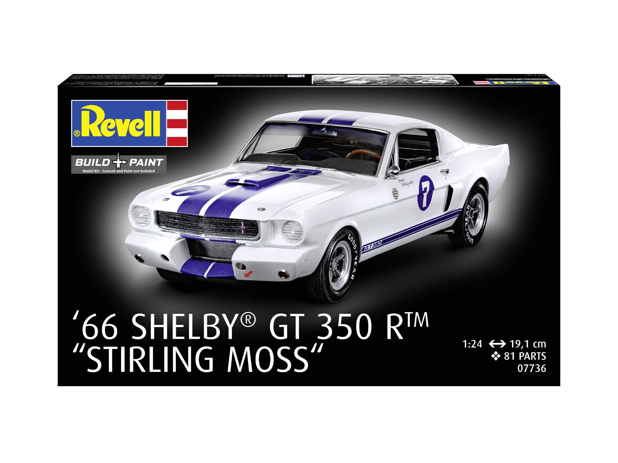 Plastic ModelKit auto 07736 - 1966 Shelby GT 350 R "Stirling Moss" (1:24)