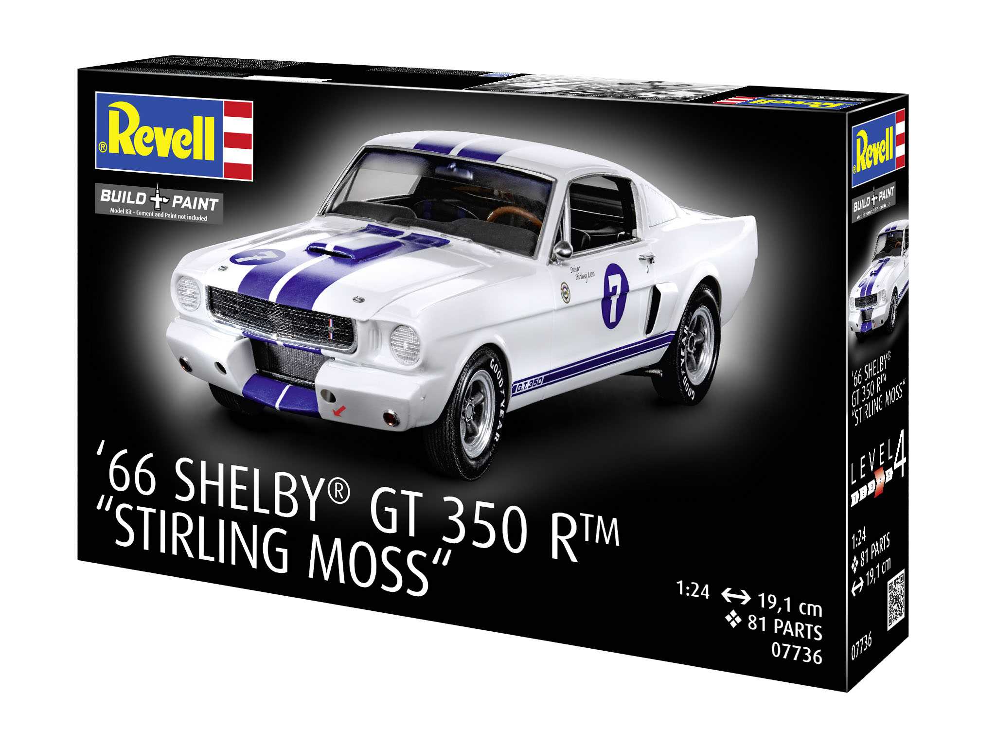 Plastic ModelKit auto 07736 - 1966 Shelby GT 350 R "Stirling Moss" (1:24)