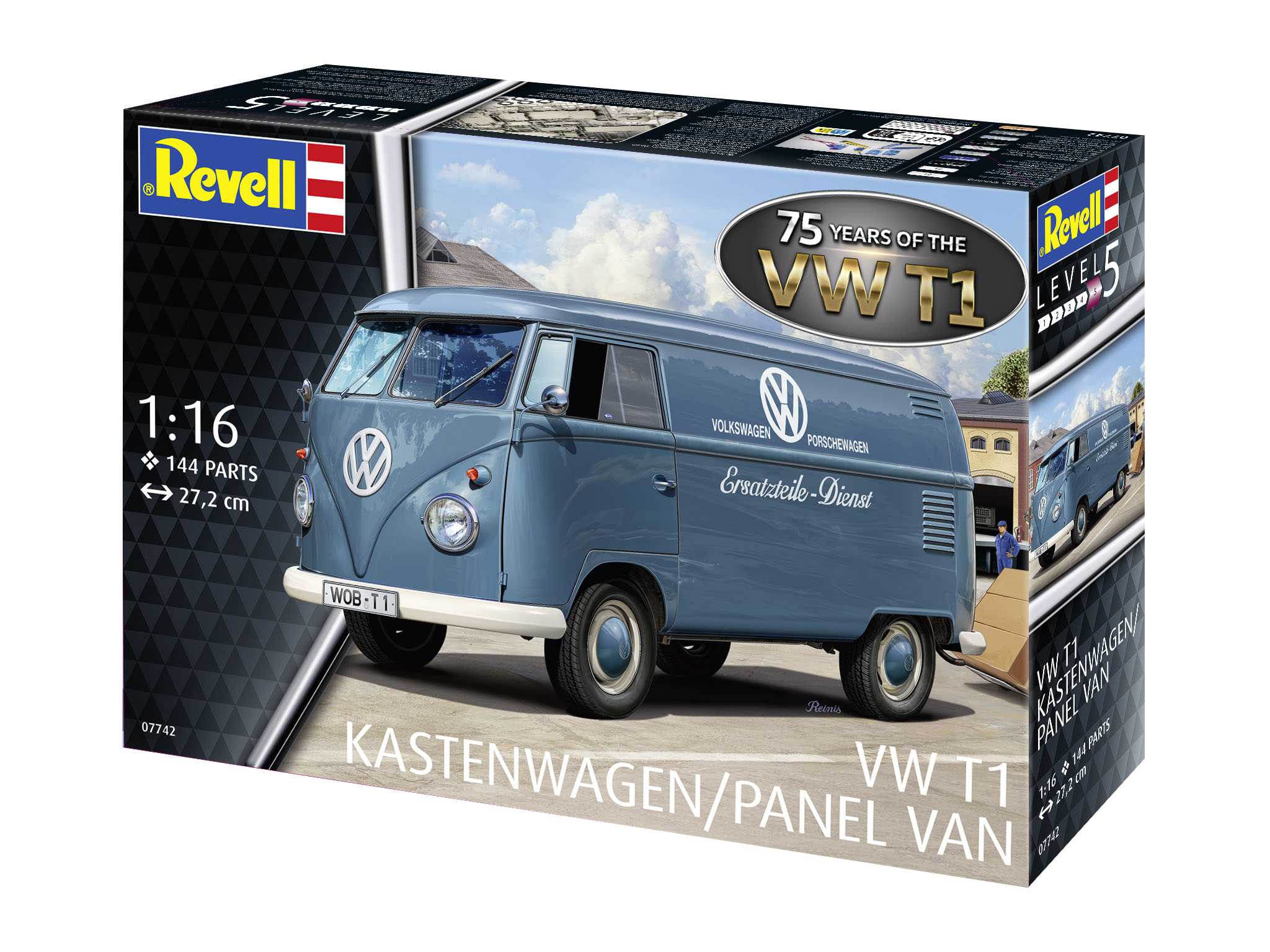 Plastic ModelKit auto 07742 - VW T1 Panel Van - 75 Years of the VW T1 (1:16)