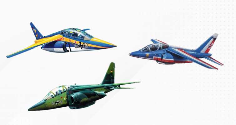 Plastic ModelKit letadla 03810 - 50th Anniversary "Alpha Jet" (1:144)