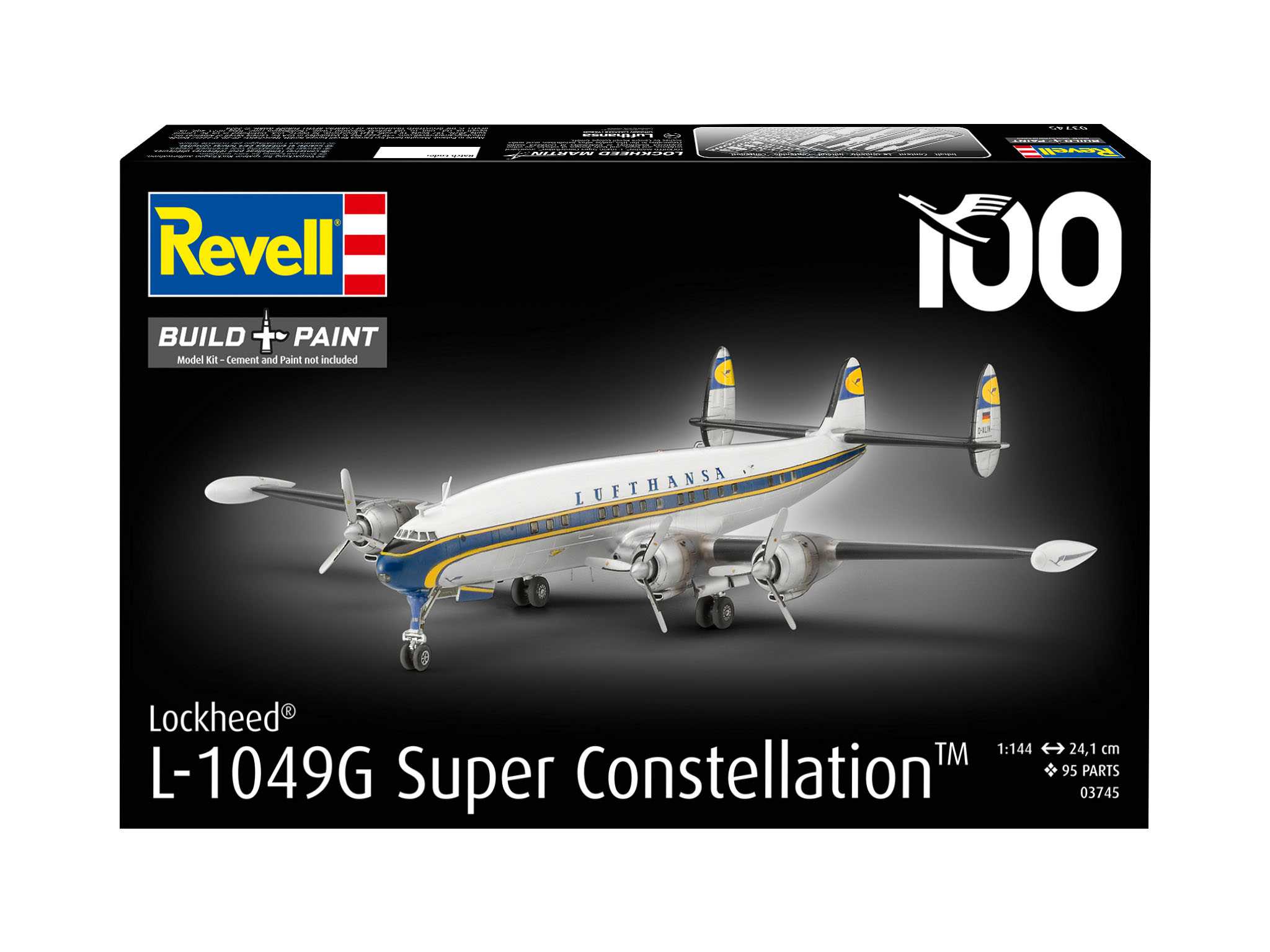 Plastic ModelKit letadlo 03745 - Lockheed L.1049G Super Constellation Lufthansa (1:144)