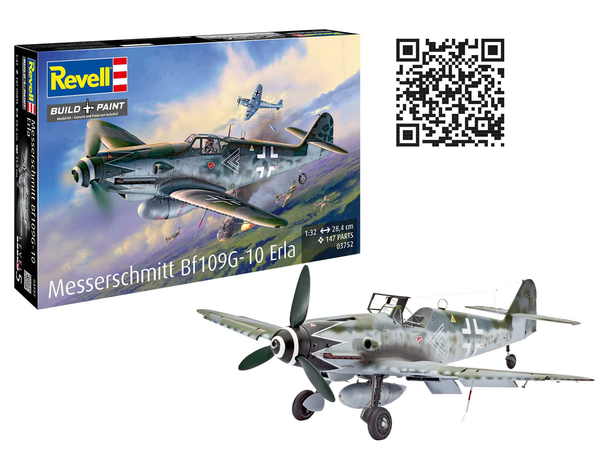 Plastic ModelKit letadlo 03752 - Messerschmitt Bf109G-10 Erla (1:32)
