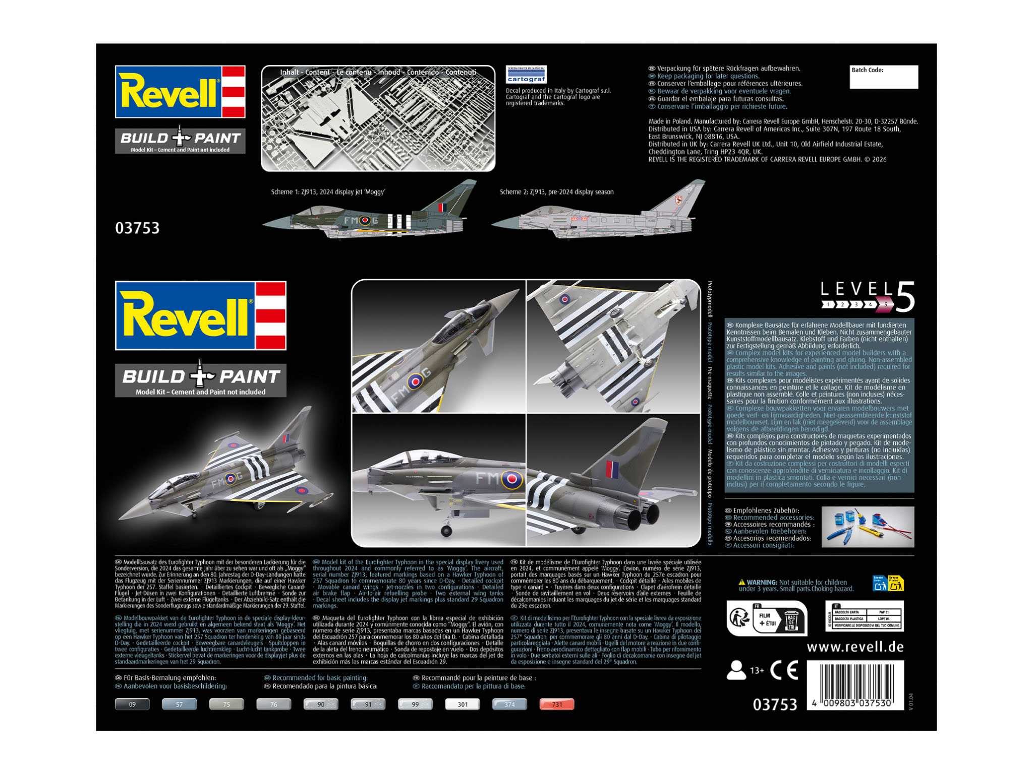 Plastic ModelKit letadlo 03753 - Eurofighter Typhoon FGR.4 (1:48)