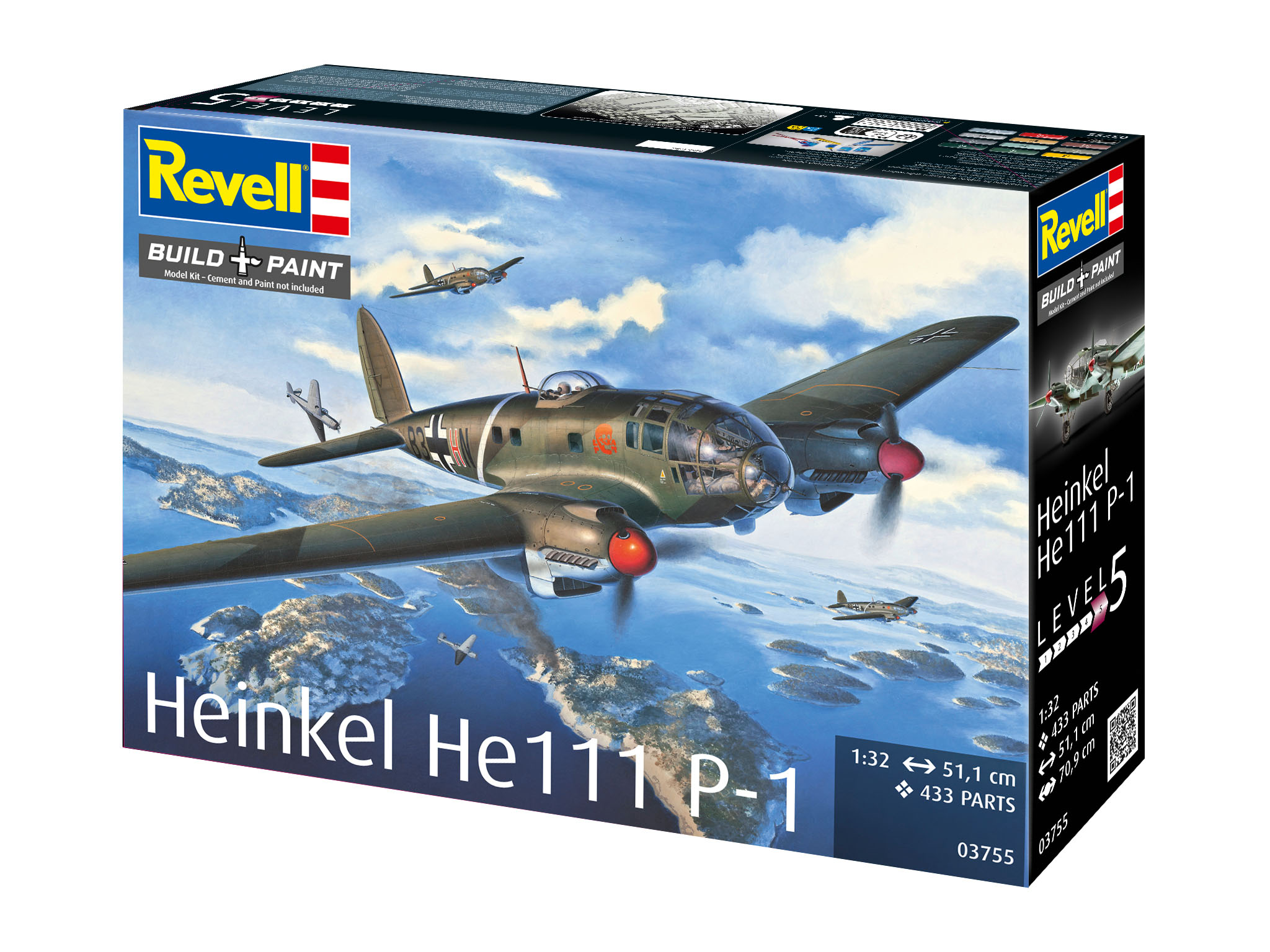 Plastic ModelKit letadlo 03755 - Heinkel He 111P-1 (1:32)