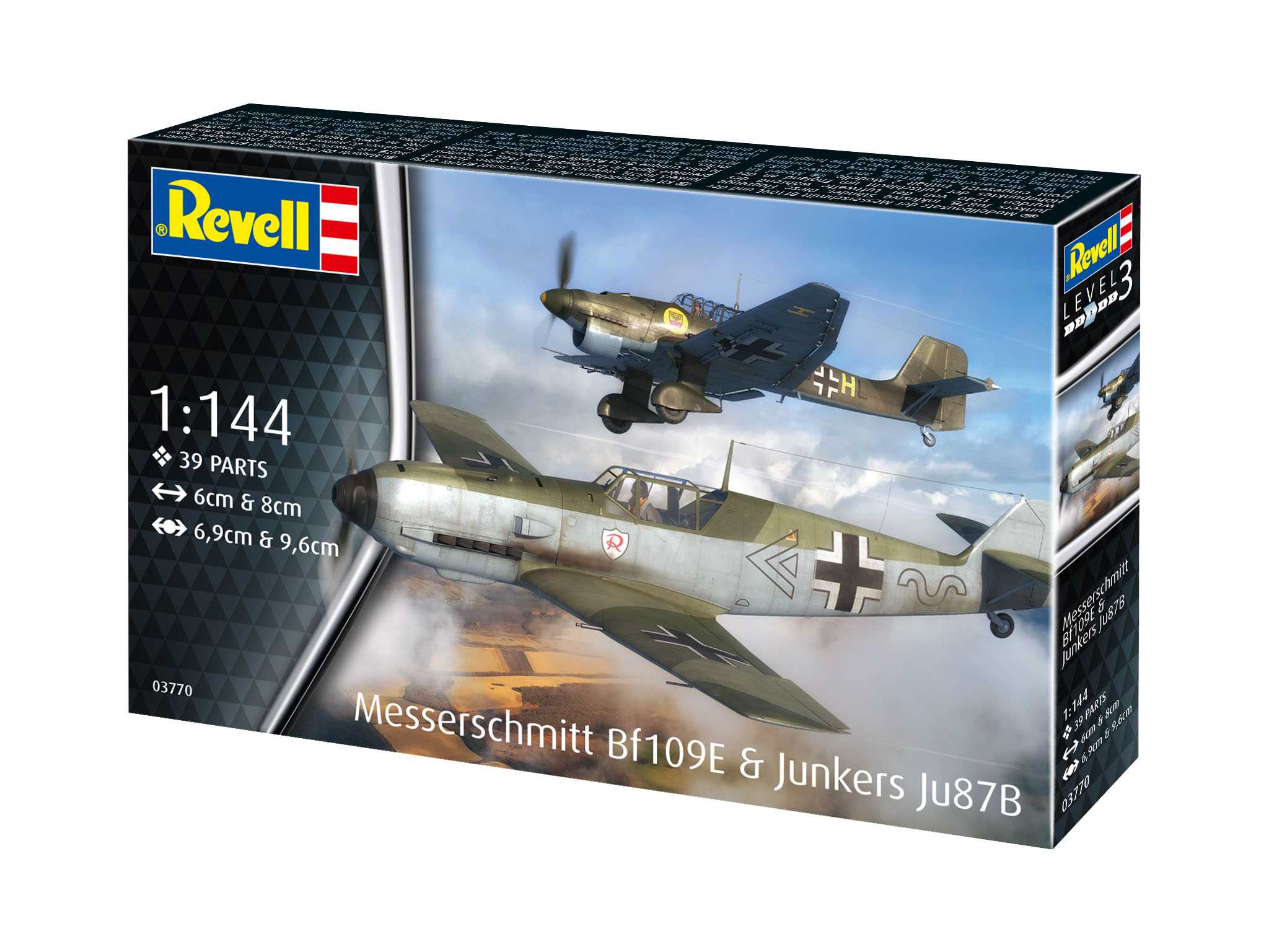 Plastic ModelKit letadlo 03770 - Messerschmitt Bf109E & Junkers Ju87B Stuka (1:144)