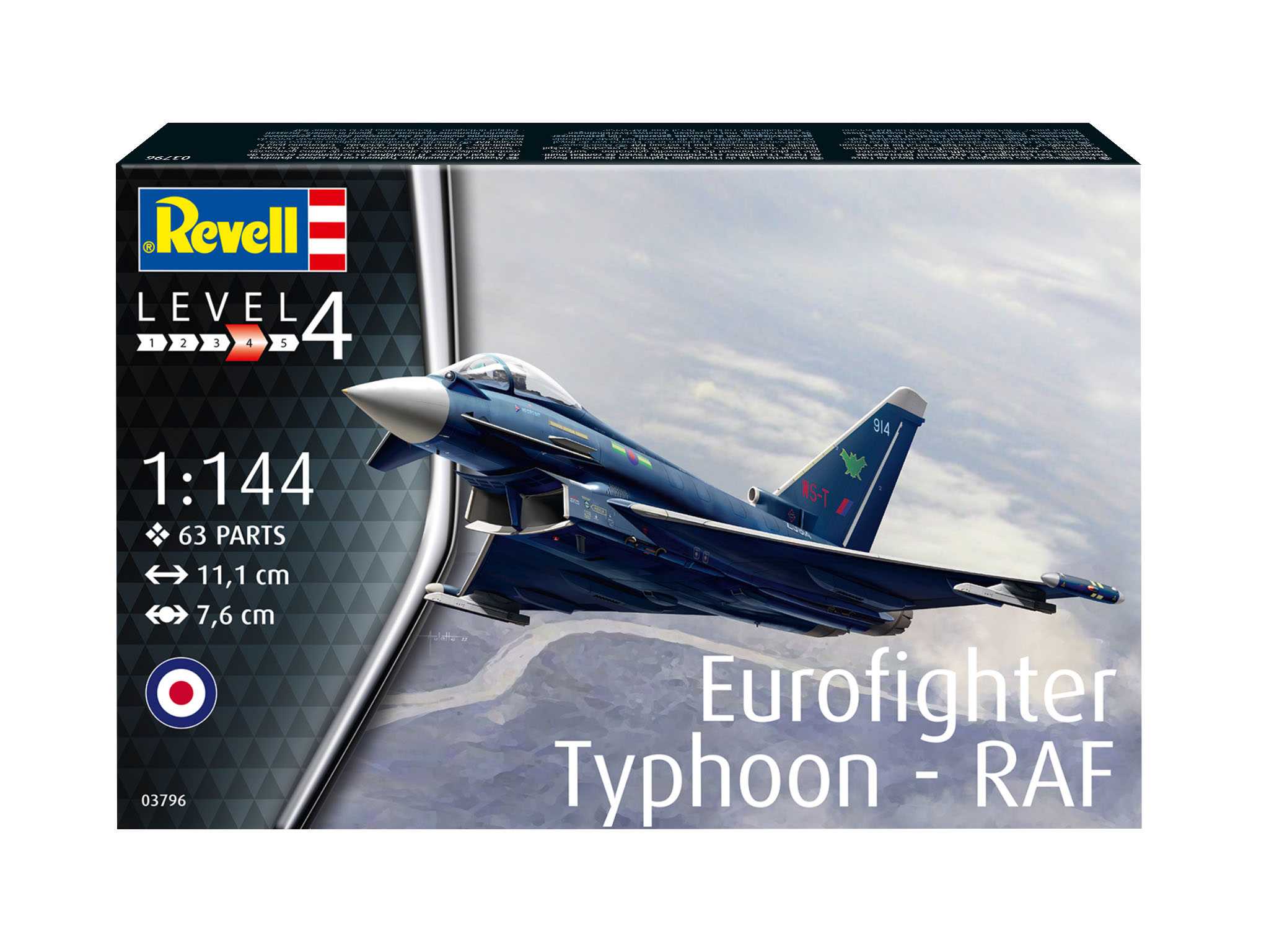 Plastic ModelKit letadlo 03796 - Eurofighter Typhoon - RAF (1:144)