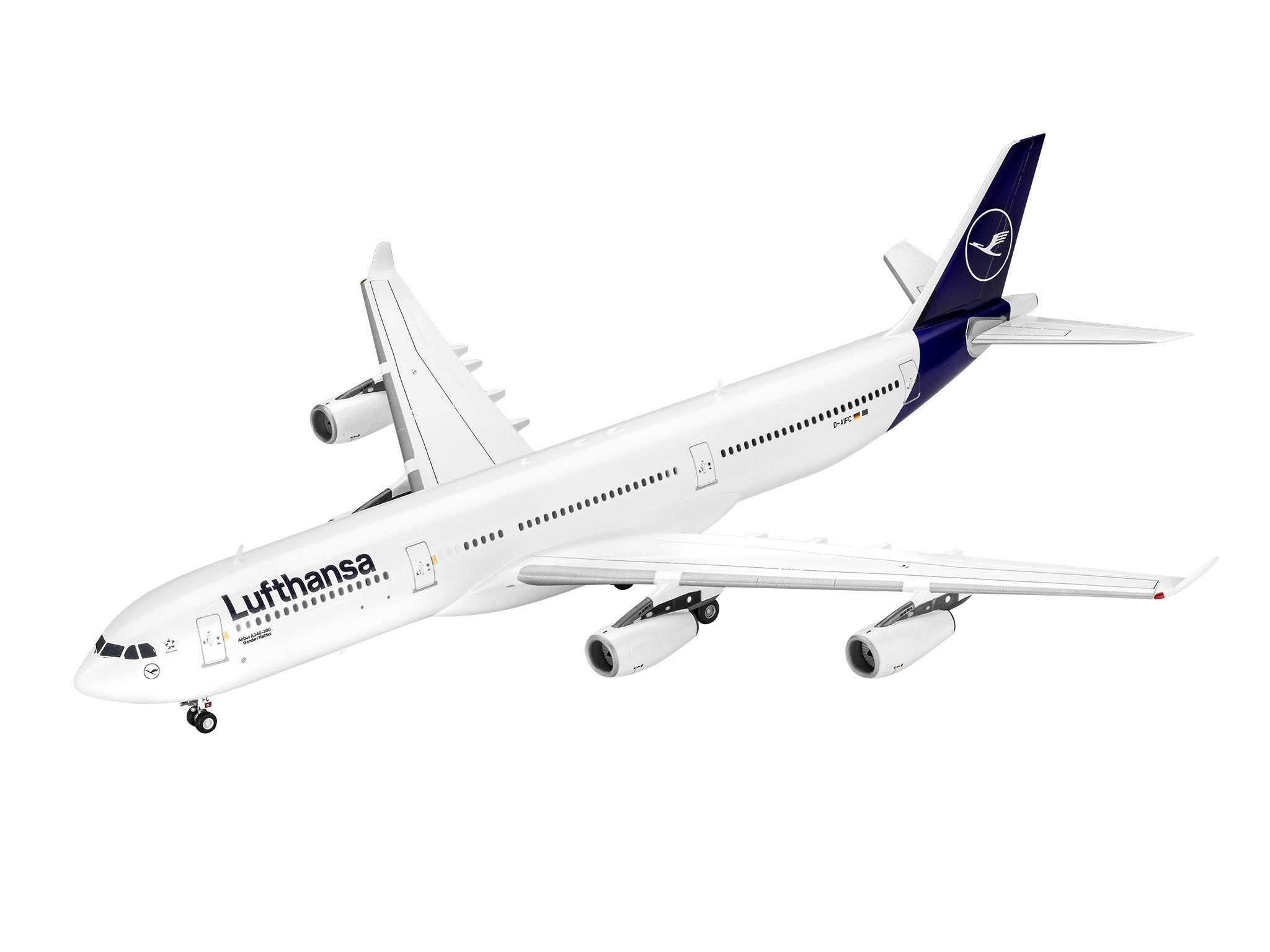 Plastic ModelKit letadlo 03803 - A340-300 Lufthansa New Livery (1:144)