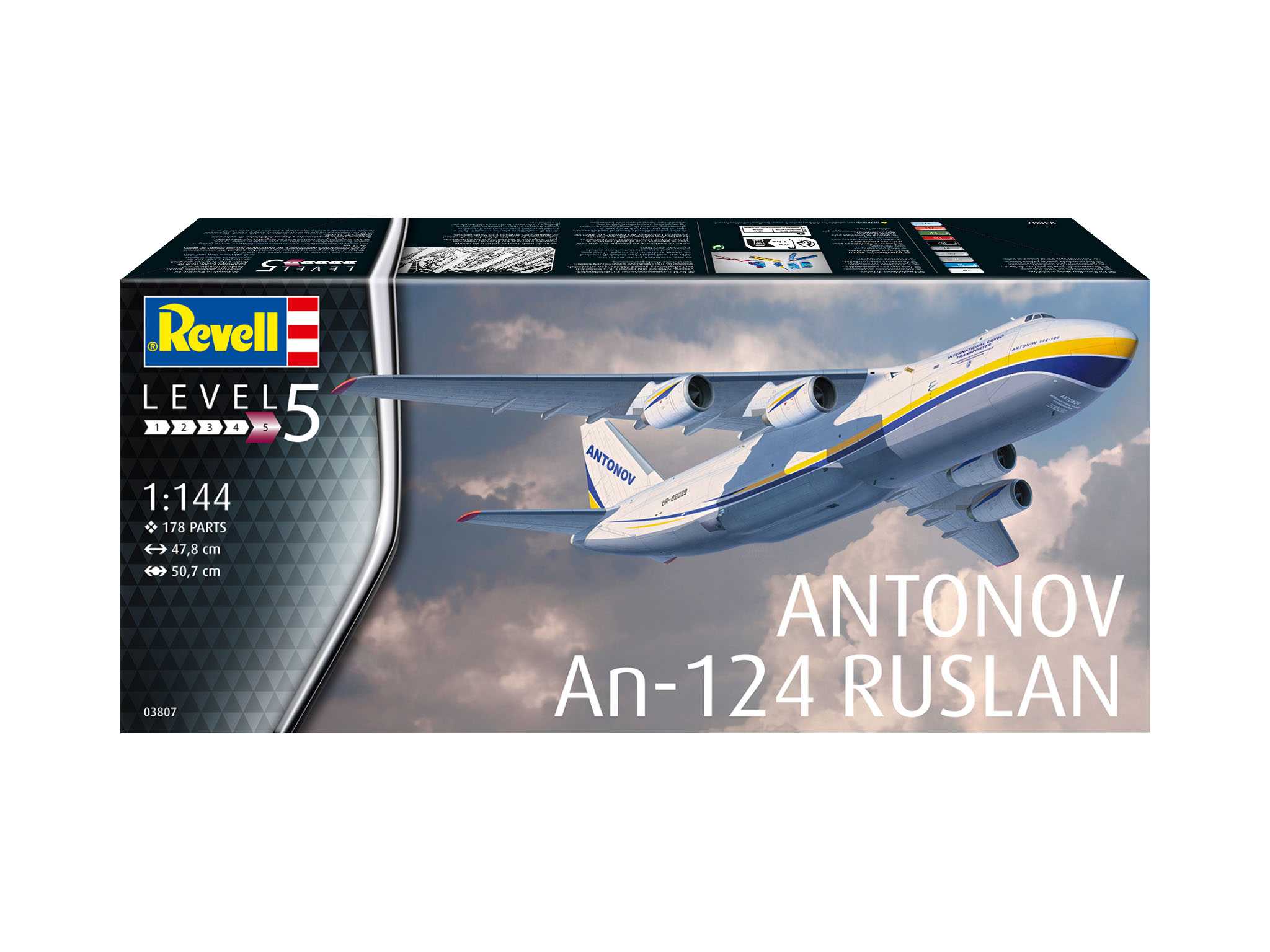 Plastic ModelKit letadlo 03807 - Antonov An-124 Ruslan (1:144)