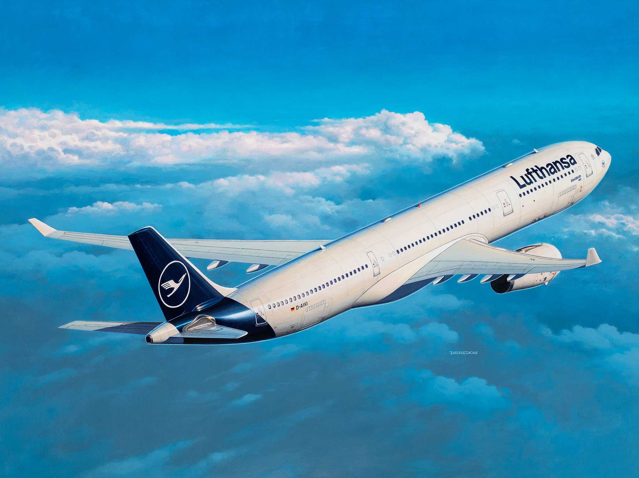 Plastic ModelKit letadlo 03816 - Airbus A330-300 - Lufthansa "New Livery" (1:144)