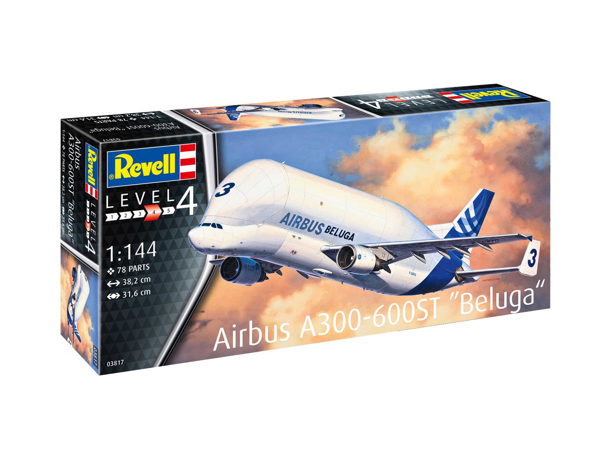 Plastic ModelKit letadlo 03817 - Airbus A300-600ST "Beluga" (1:144)