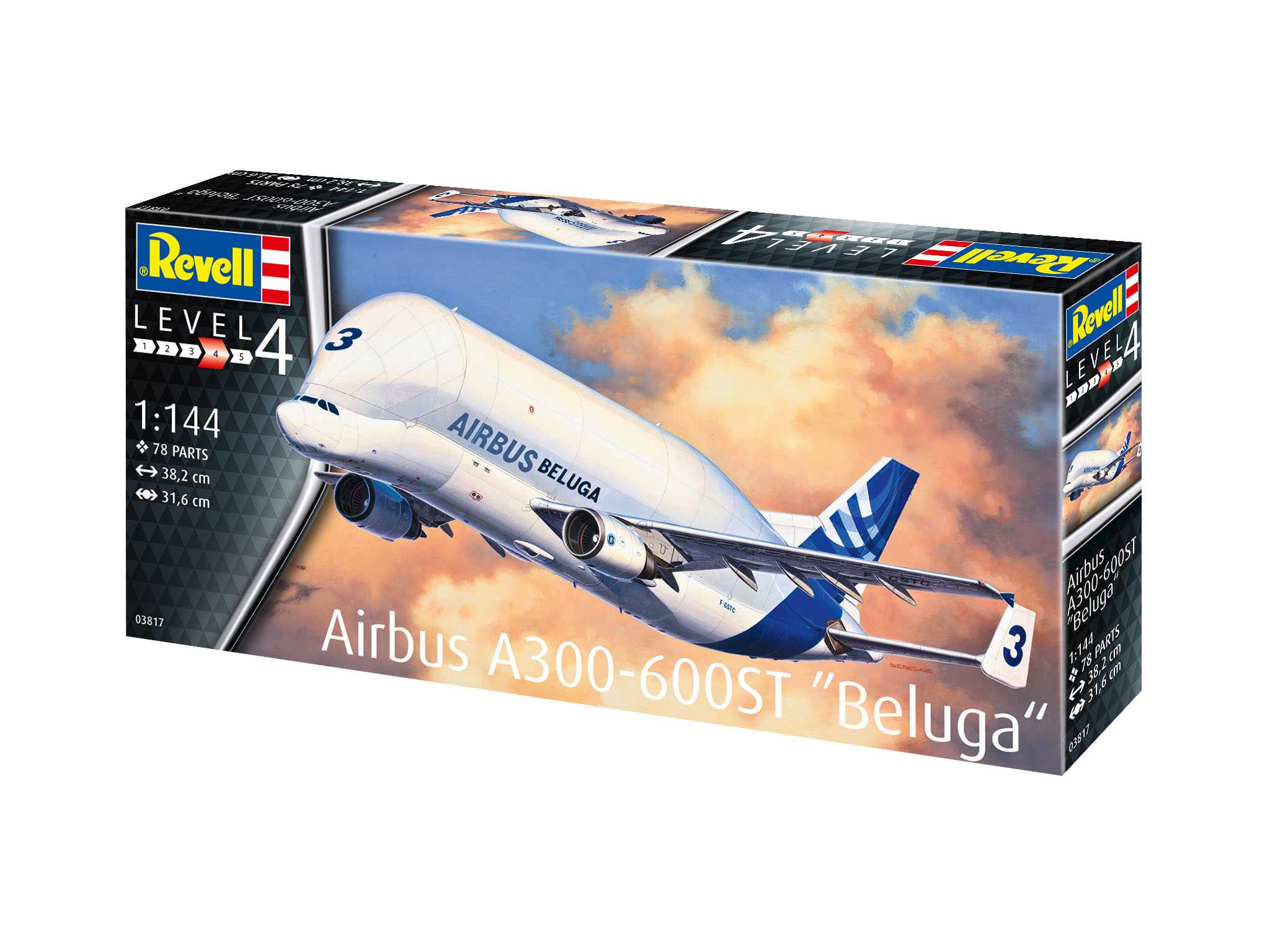 Plastic ModelKit letadlo 03817 - Airbus A300-600ST "Beluga" (1:144)