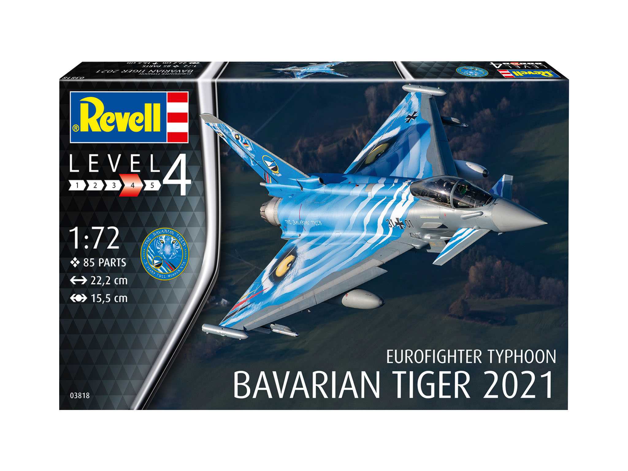 Plastic ModelKit letadlo 03818 - Eurofighter Typhoon "Bavarian Tiger 2021" (1:72)