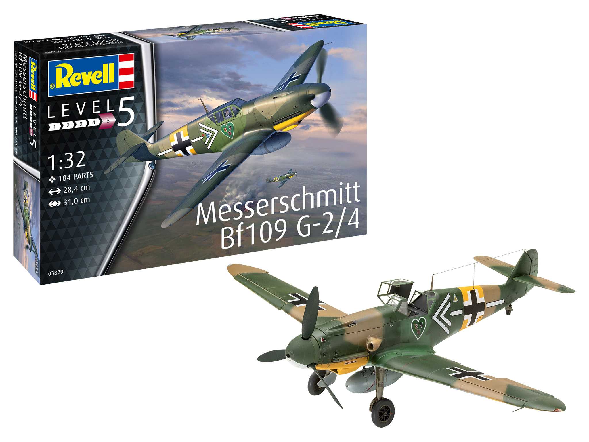 Plastic ModelKit letadlo 03829 - Messerschmitt Bf109G-2/4 (1:32)
