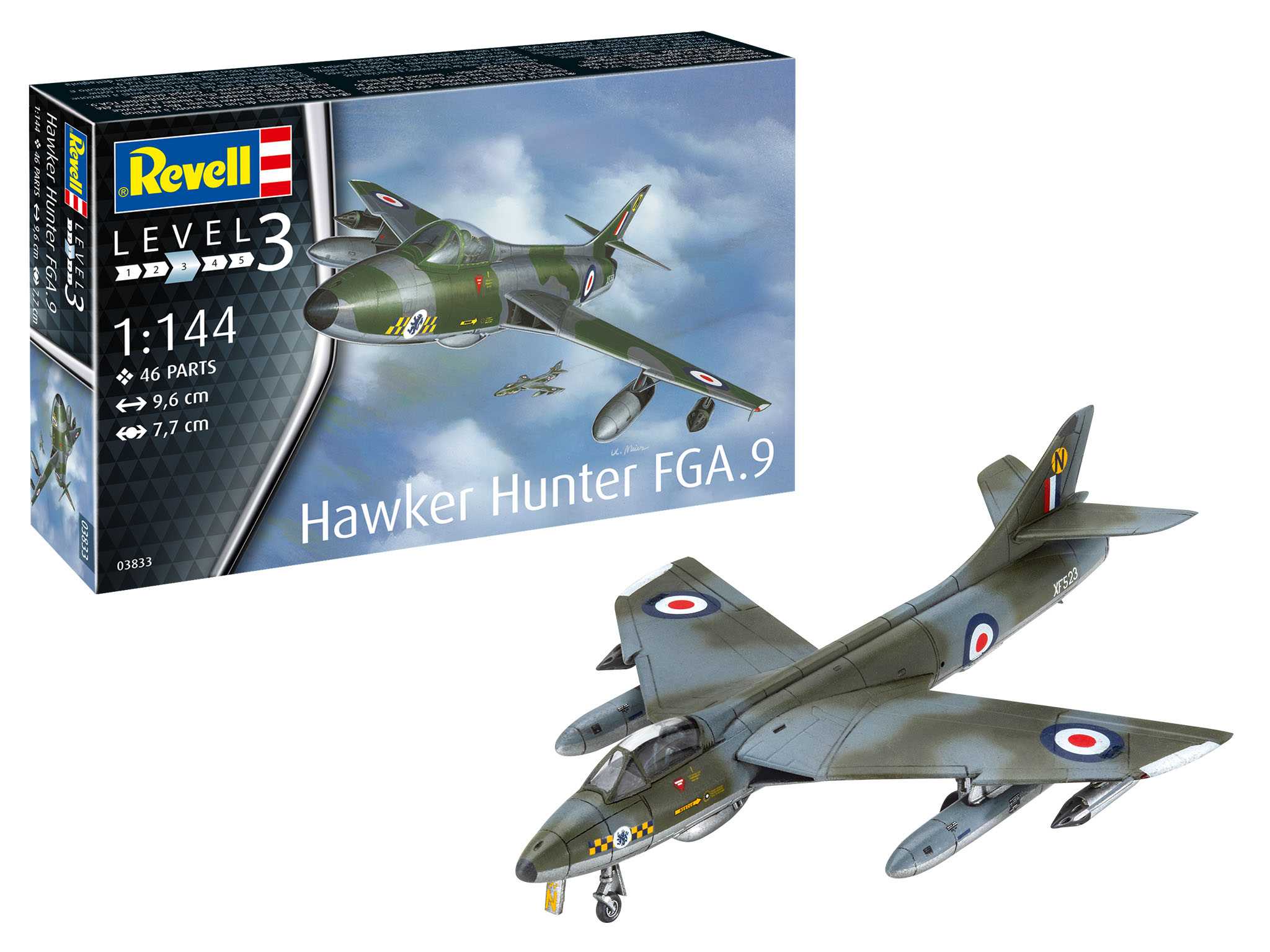 Plastic ModelKit letadlo 03833 - Hawker Hunter FGA.9 (1:144)