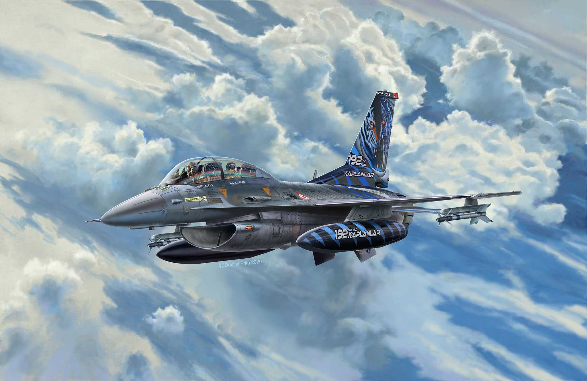 Plastic ModelKit letadlo 03844 - Lockheed Martin F-16D Tigermeet 2014 (1:72)